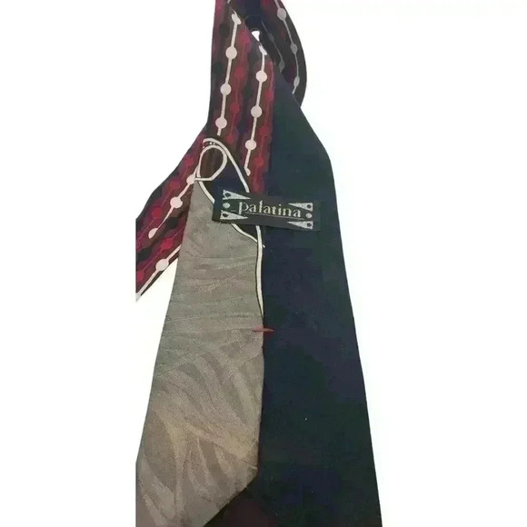 Retro Neck tie MCM Modernist Brutalist Silk Abstract Palatina Necktie Vintage - Picture 5 of 13